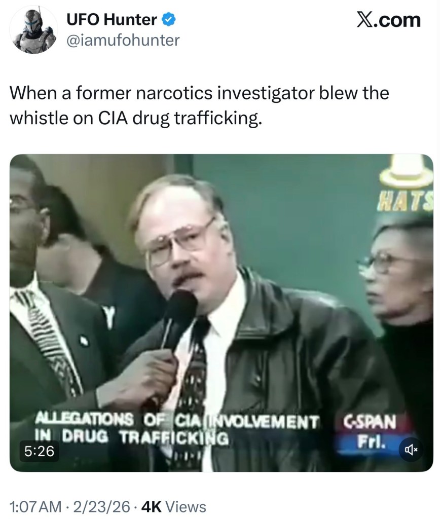 When a former narcotics investigator blew the whistle on CIA drug&nbsp;trafficking.