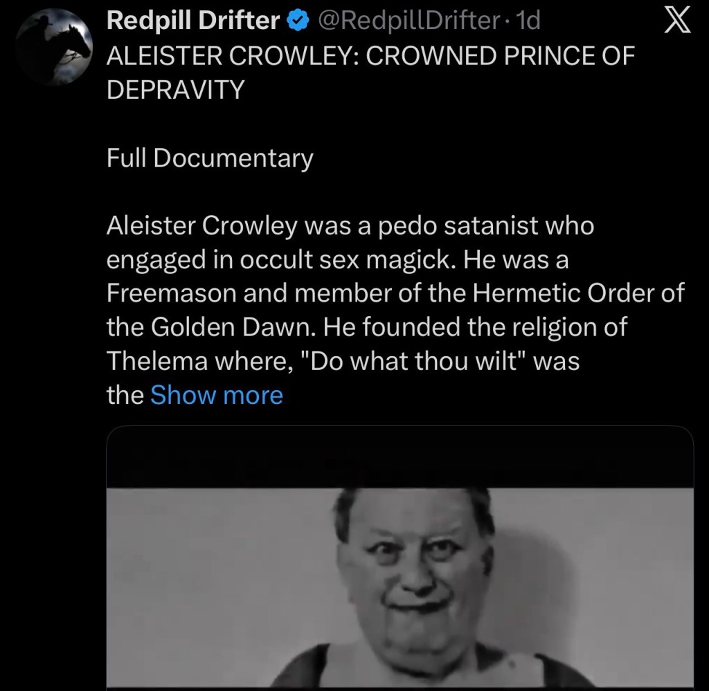 ALEISTER CROWLEY: CROWNED PRINCE OF&nbsp;DEPRAVITY