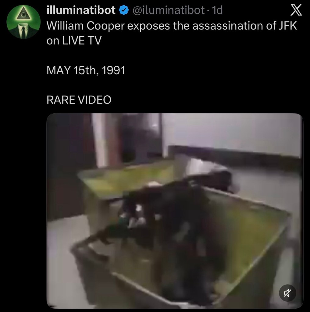 William Cooper exposes the assassination of JFK on LIVE&nbsp;TV
