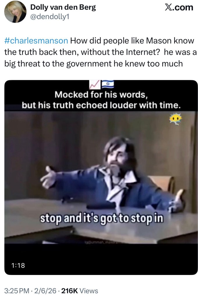 Charles Manson on the Jews and&nbsp;WW2