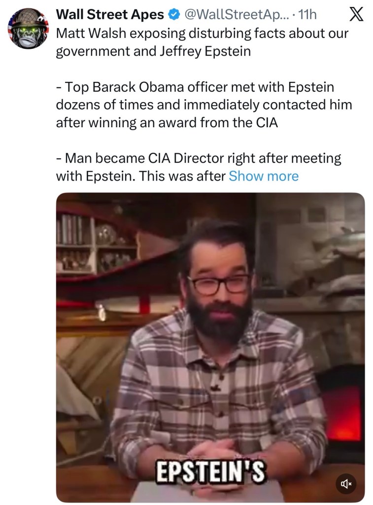 Matt Walsh exposing disturbing facts about our government and Jeffrey&nbsp;Epstein