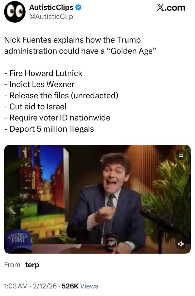 Nick Fuentes lays out the Blueprint for Trump to usher in a true Golden&nbsp;Age