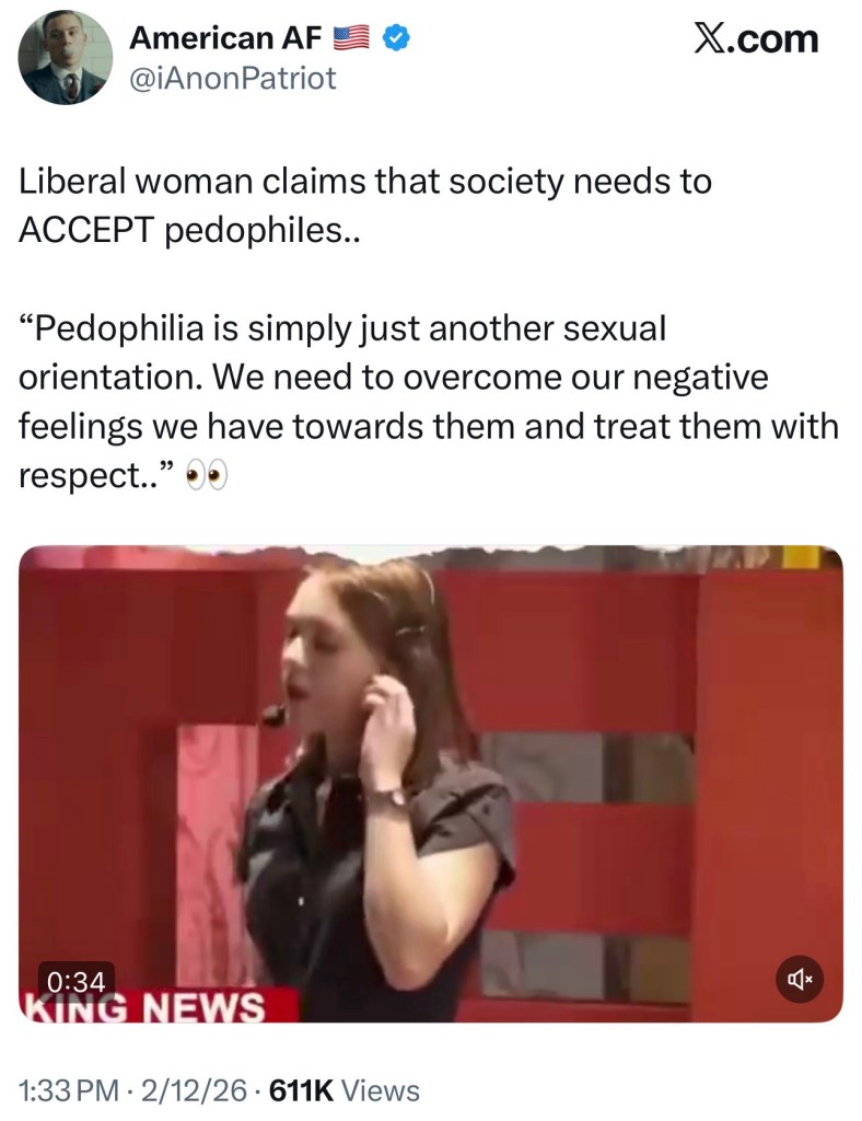 Liberal woman claims that society needs to ACCEPT&nbsp;pedophiIes..