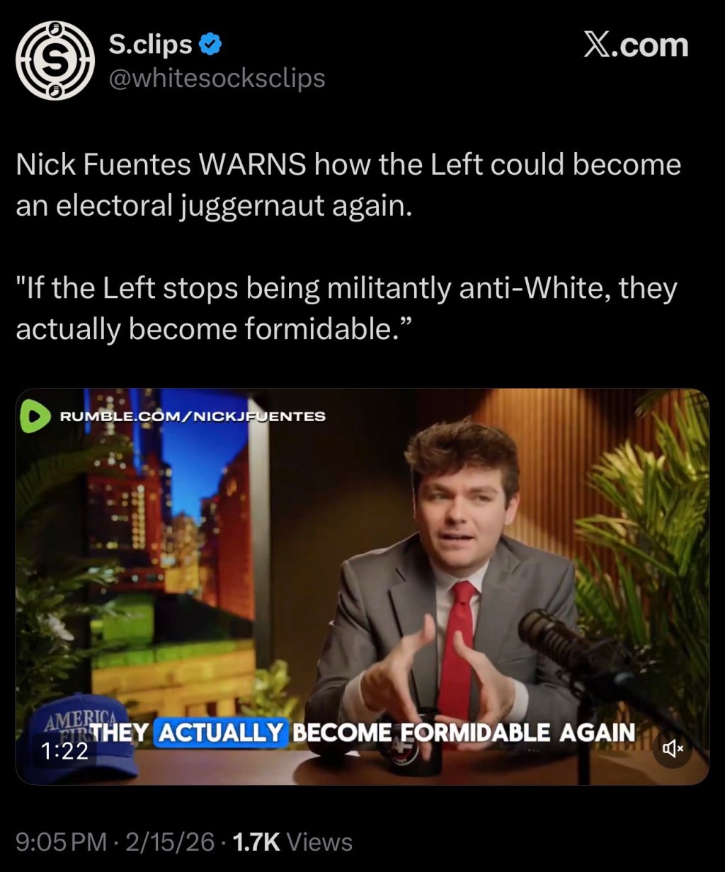 Nick Fuentes WARNS how the Left could become an electoral juggernaut&nbsp;again.