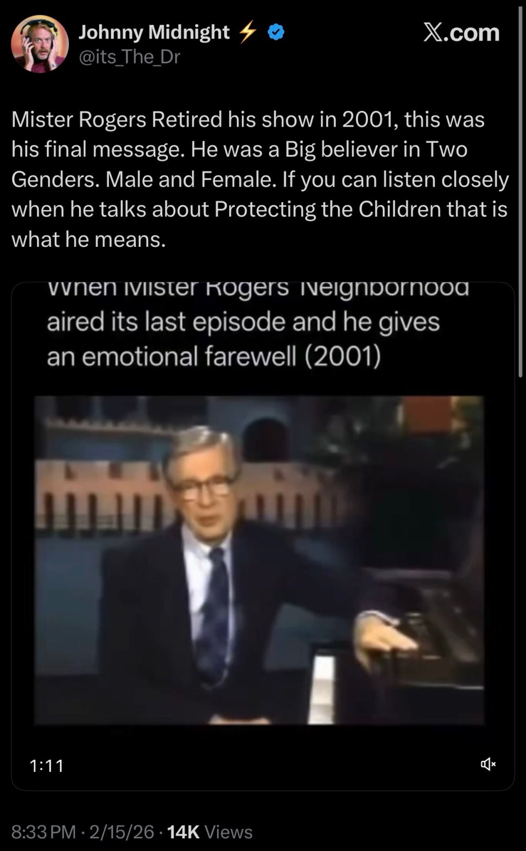 Remembering the Farewell Message of Mr.&nbsp;Rogers