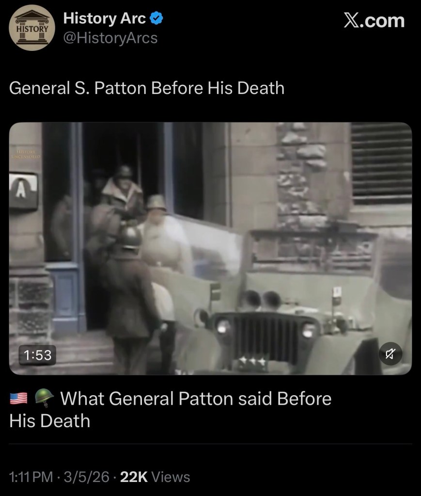 General S. Patton Before His&nbsp;Death