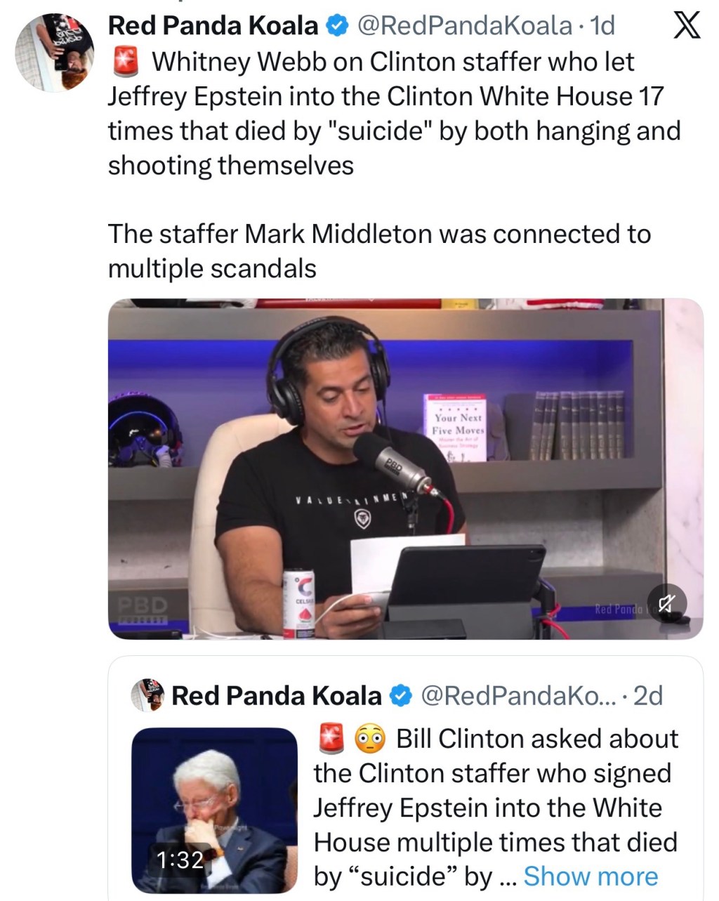 Whitney Webb on Clinton staffer who let Jeffrey Epstein into the Clinton White House 17 times that died by “suicide” by both hanging and shooting&nbsp;themselves