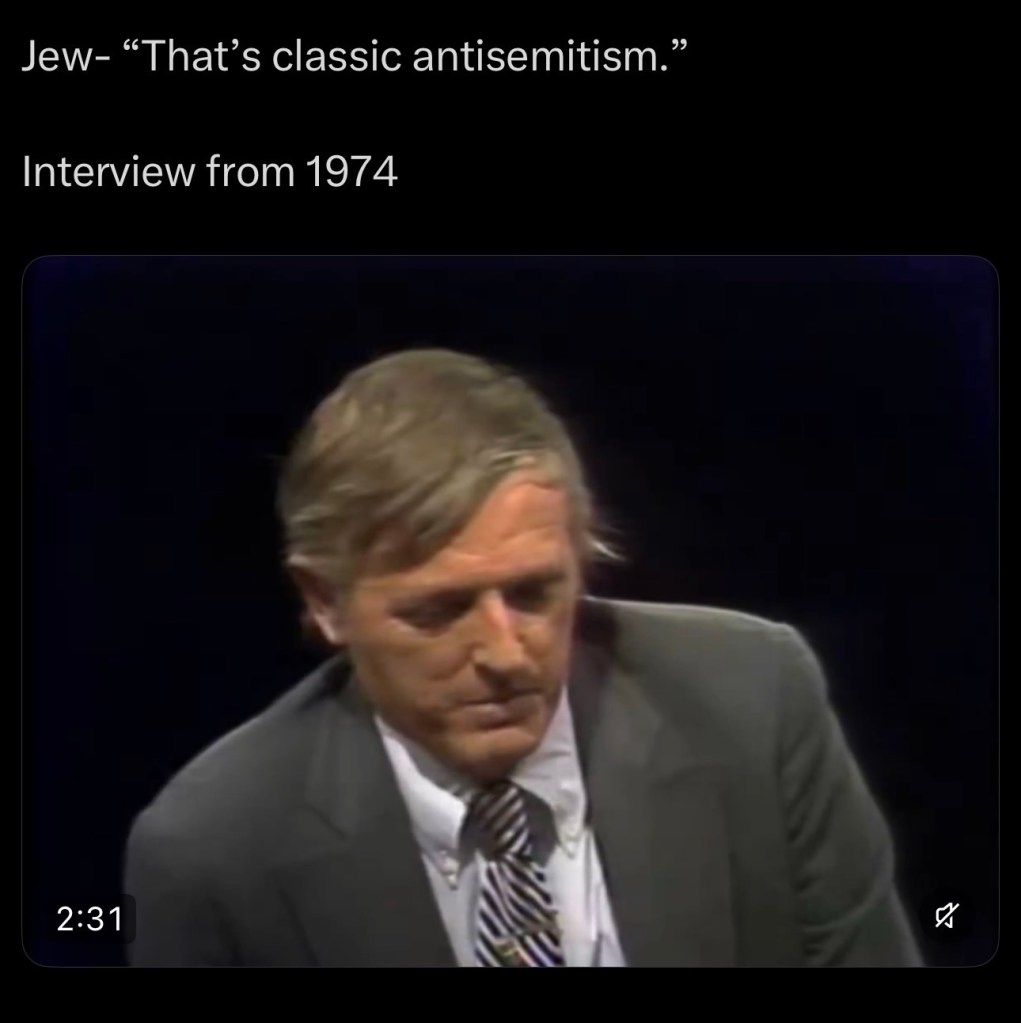 Bill Buckley- “When you say the Jewish lobby is the most powerful ethnic lobby in the U.S., aren’t you capitulating to the idea that Jews have interest separate than the&nbsp;U.S.?