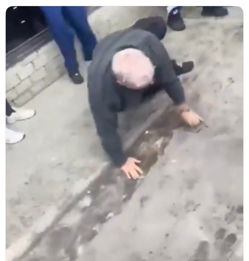 Shocking video from Quebec shows an elderly convenience store worker being struck from behind and assaulted by a large group of young&nbsp;migrants.