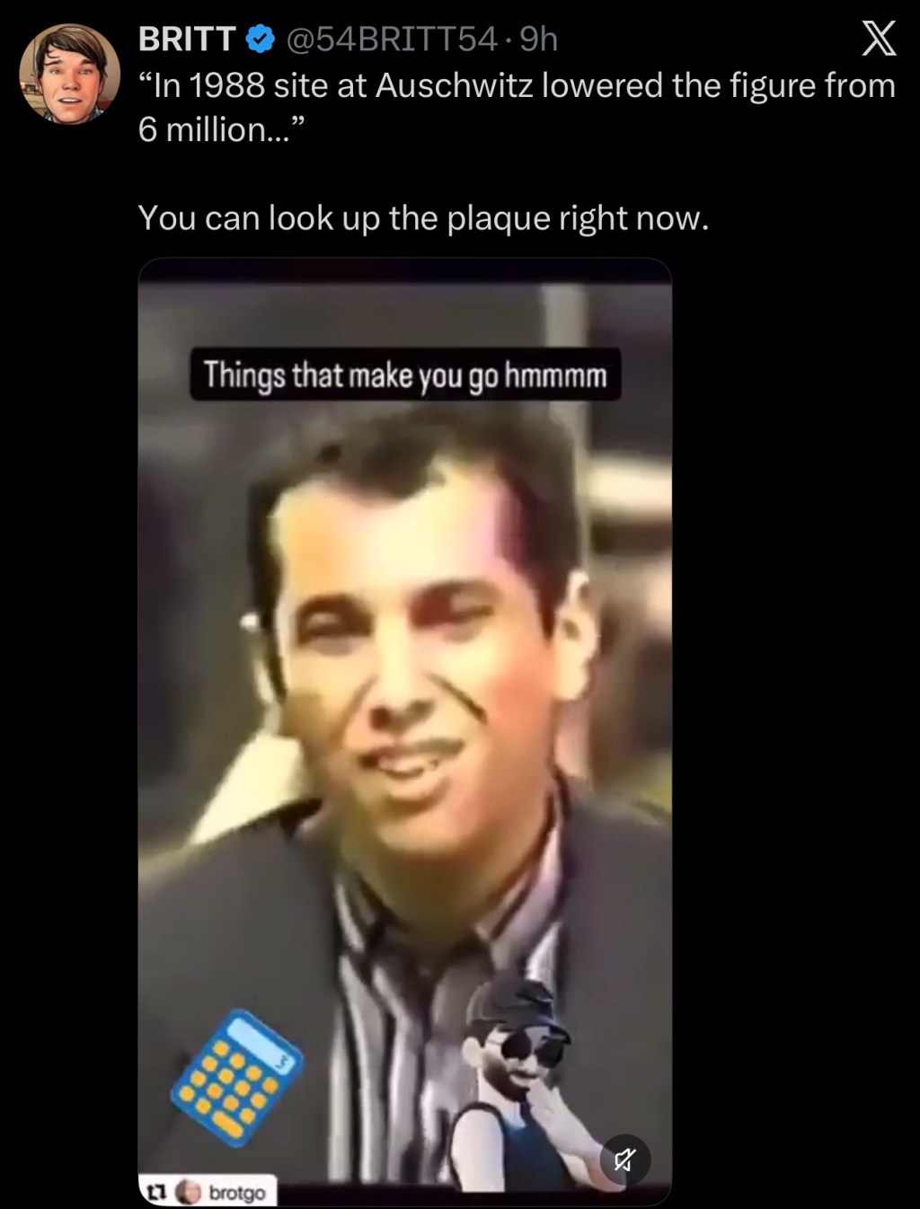 “In 1988 site at Auschwitz lowered the figure from 6&nbsp;million…”