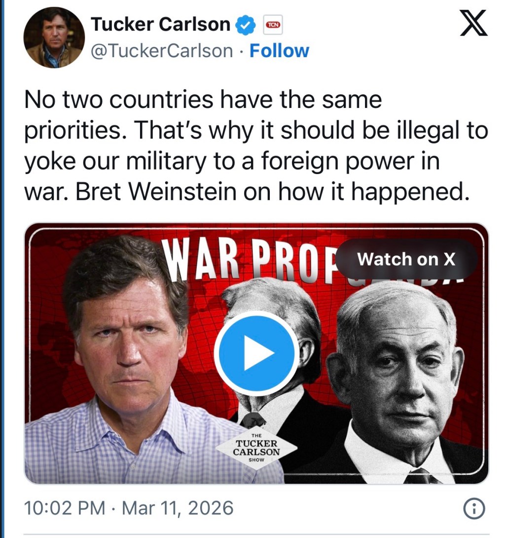 Tucker Carlson hosts Bret&nbsp;Weinstein