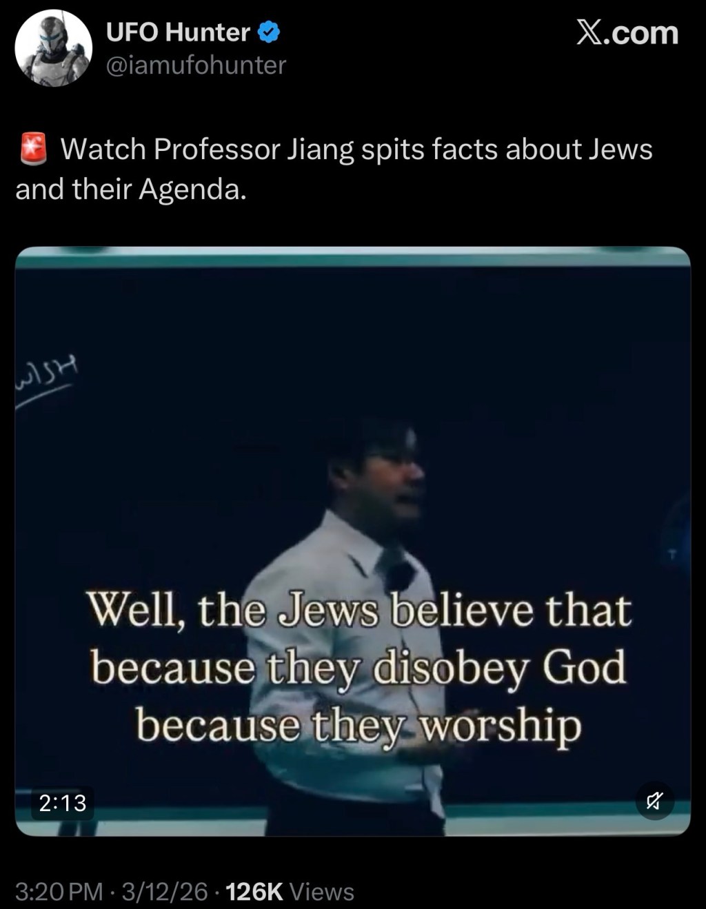 Watch Professor Jiang spits facts about Jews and their&nbsp;Agenda.