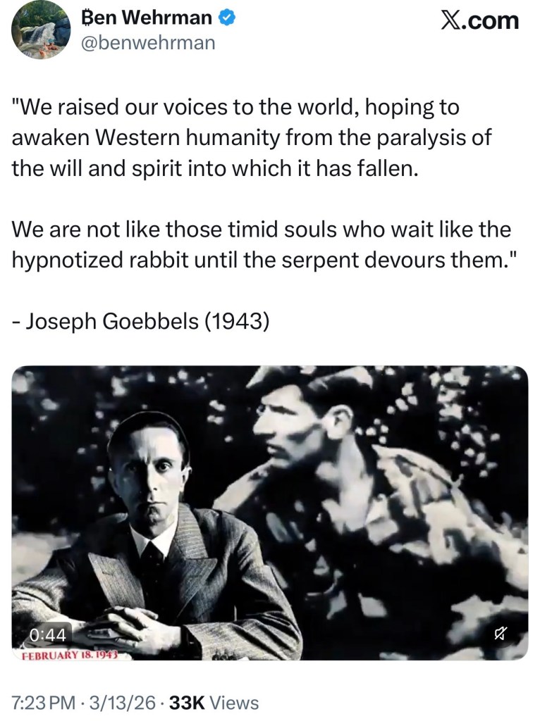 “We raised our voices to the world, hoping to awaken Western humanity from the paralysis of the will and spirit into which it has&nbsp;fallen.