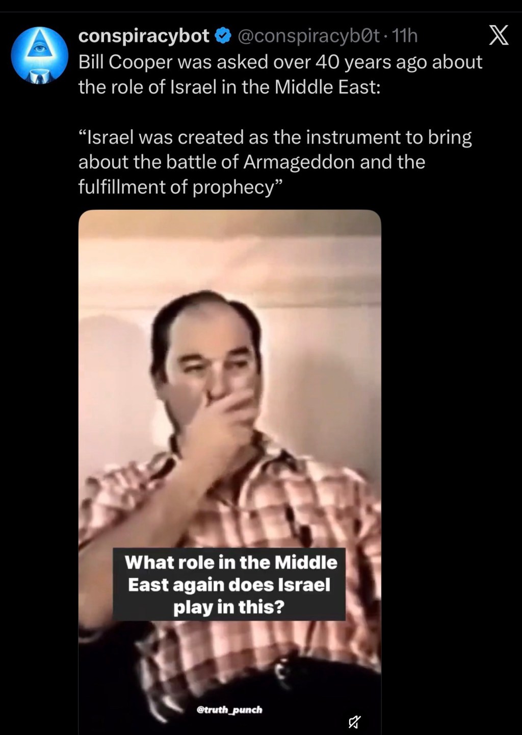 Bill Cooper was asked over 40 years ago about the role of Israel in the Middle&nbsp;East: