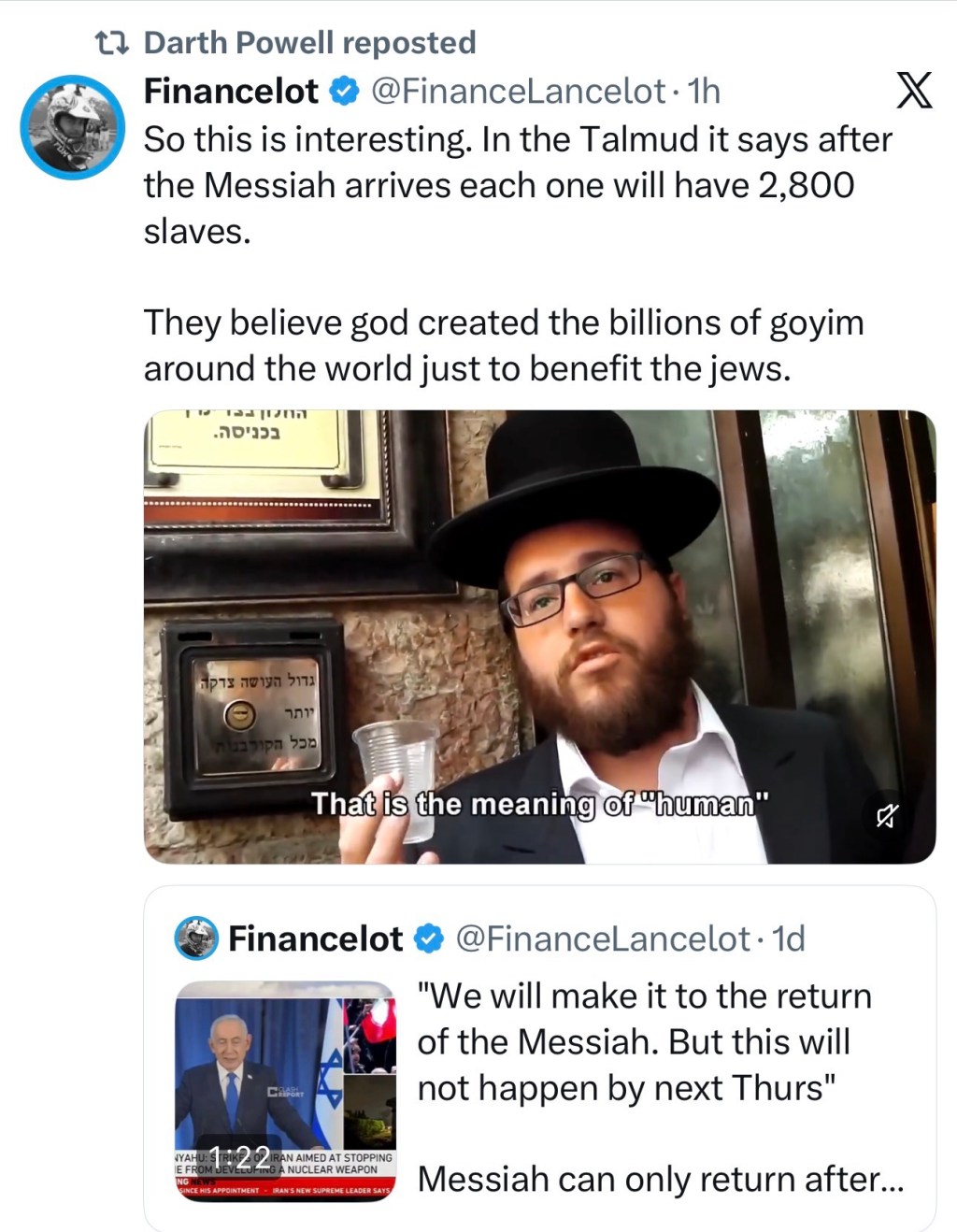 In the Talmud it says after the Messiah arrives each one will have 2,800&nbsp;slaves.