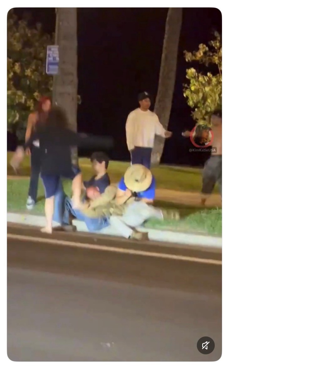 Honolulu: Man in ICE uniform beaten unconscious by mob, and struck repeatedly in the head while being held&nbsp;down