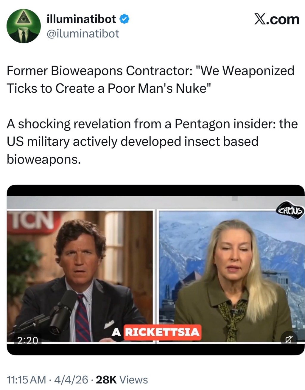 Former Bioweapons Contractor: “We Weaponized Ticks to Create a Poor Man’s&nbsp;Nuke”