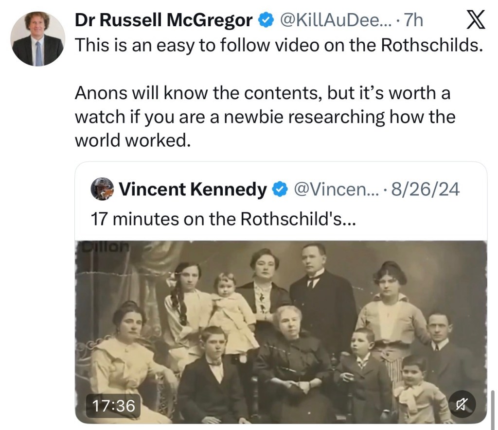 17 minutes on the Rothschild’s…